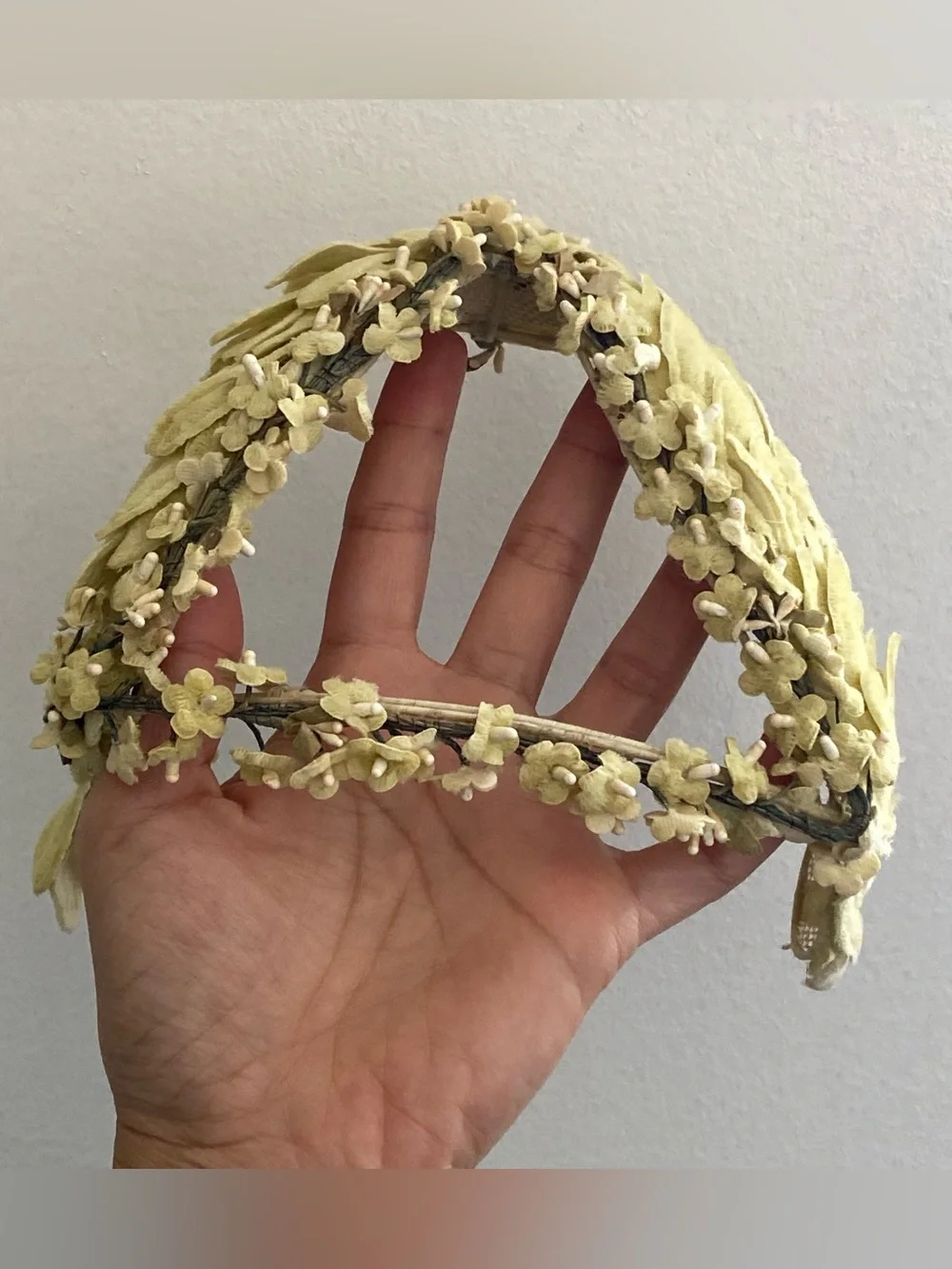 30s Bridal Headpiece - Velvet Leaf Juliet Cap & Orange Blossom Halo Crown